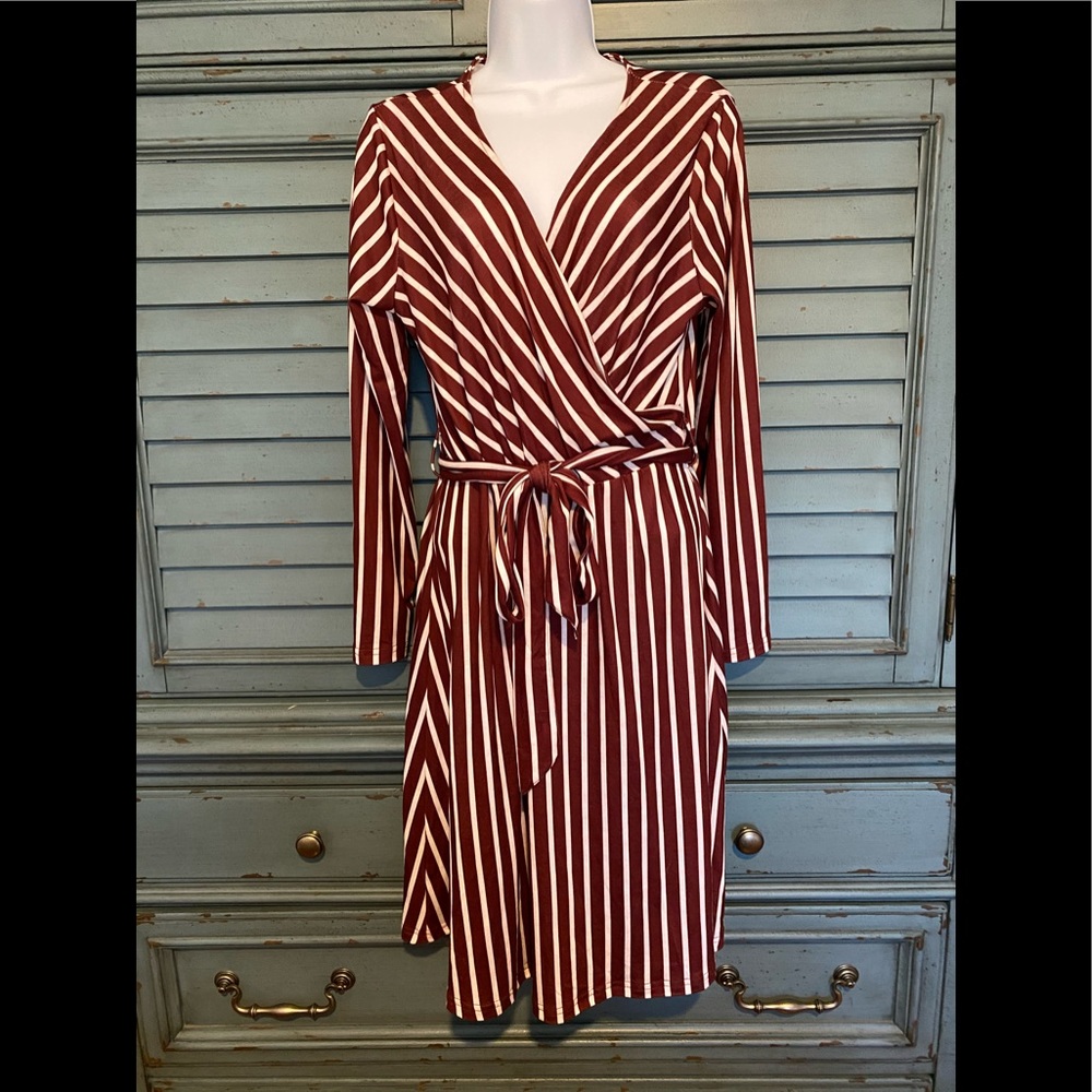 Wrap Style Dress by Valolia with belt